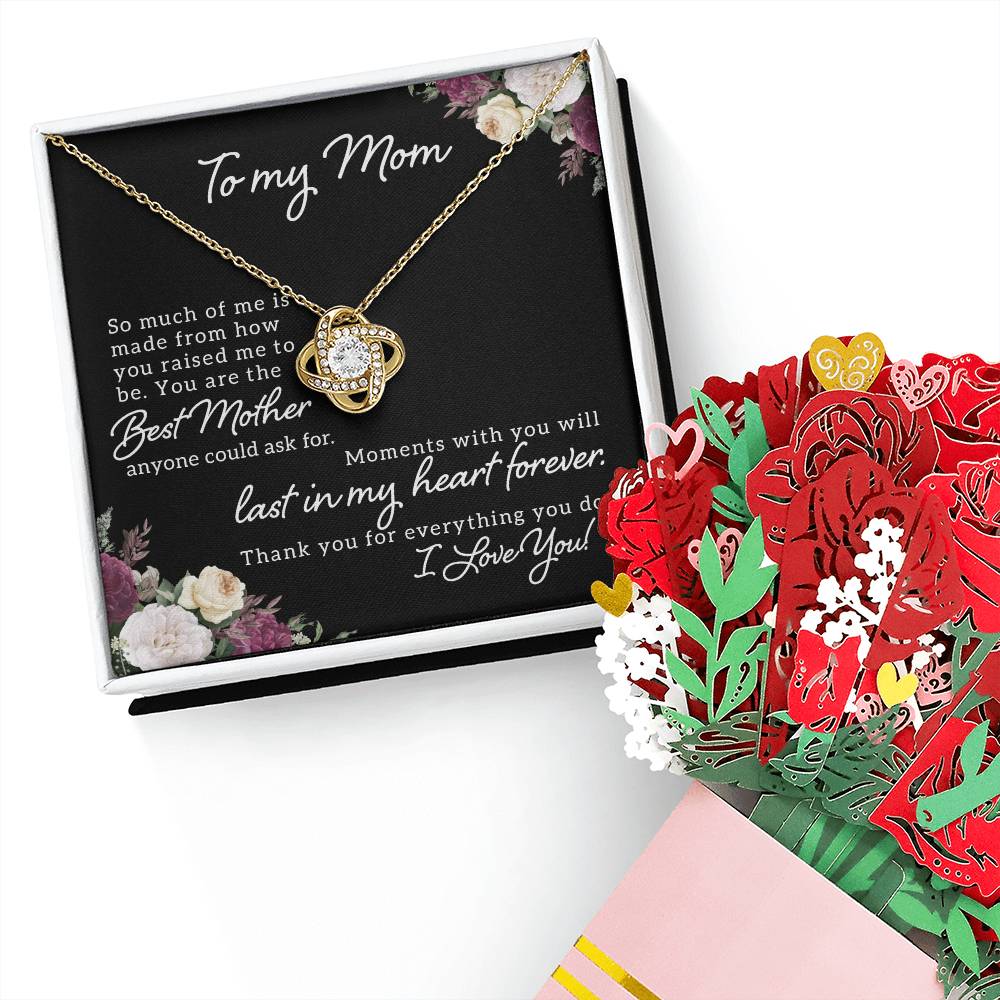Love Knot Necklace + Flower Bouquet Bundle