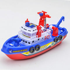 Barco de bomberos marino eléctrico, modelo de lancha rápida de simulación para niño de 3 a 6 años