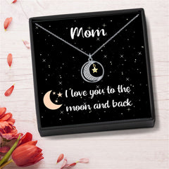 854. Moon and Star Pendant Necklace