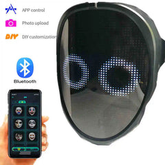 Máscara LED con luz Bluetooth