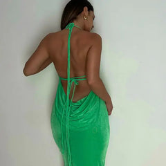 Vestidos largos con tirantes finos y espalda abierta
