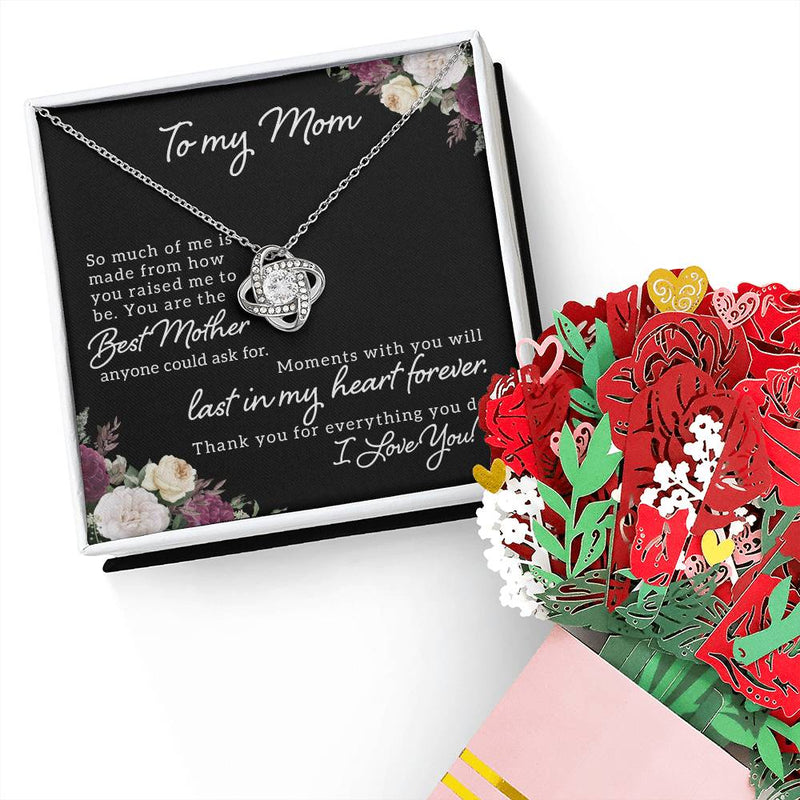 Love Knot Necklace + Flower Bouquet Bundle